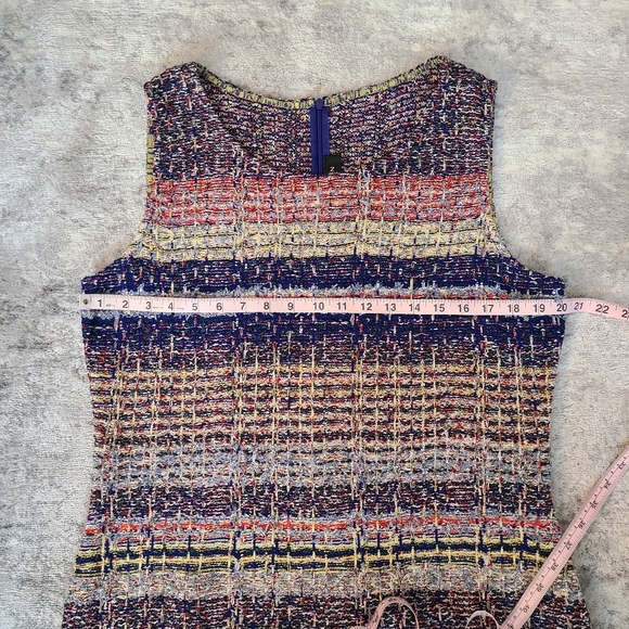 St. John Ellah Tweed Knit Multicolor Dress Size 14 - Picture 4 of 9